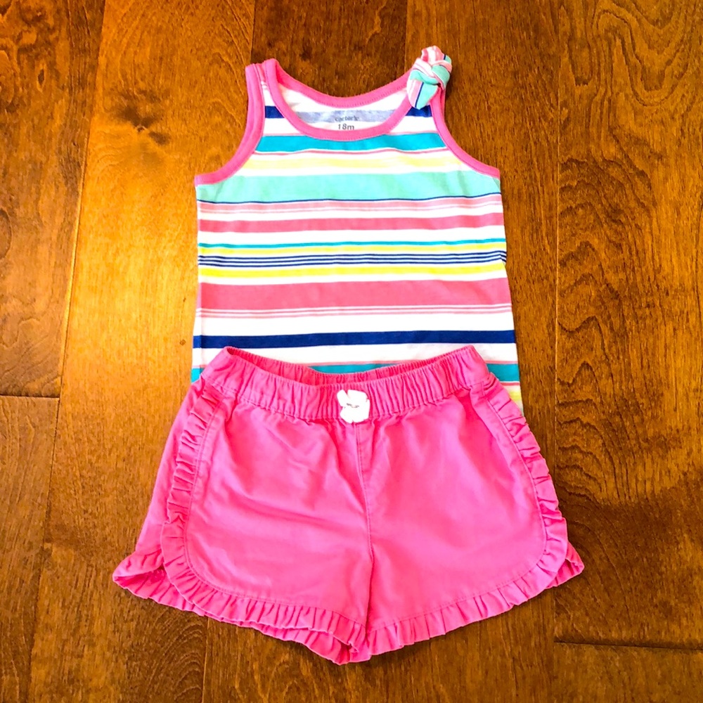 Carter’s 2 pc set for baby girl size 18 months